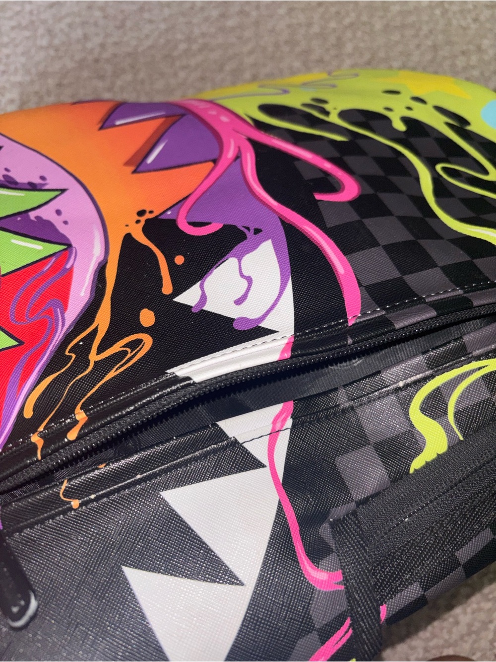 SOLD OUT FOREVER Sprayground Slime Dime Shark Backpack School Travel Bag - Picture 6 of 14